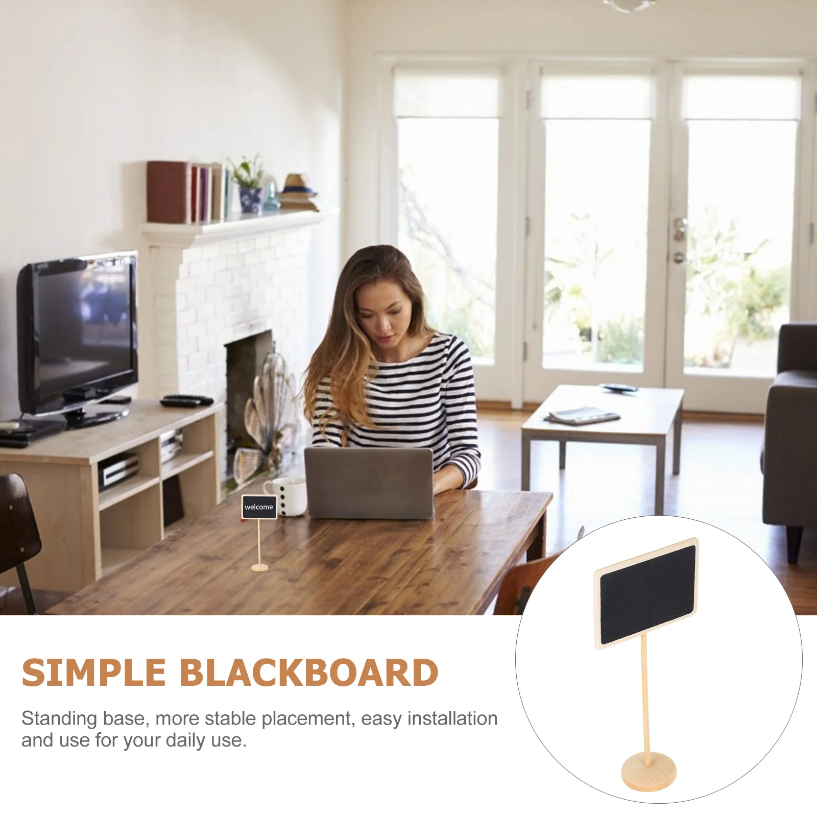 

10pcs Mini Chalkboard Signs Small Blackboard Message Boards Wooden Decor Easel Stand Craft Party Wedding Gifts