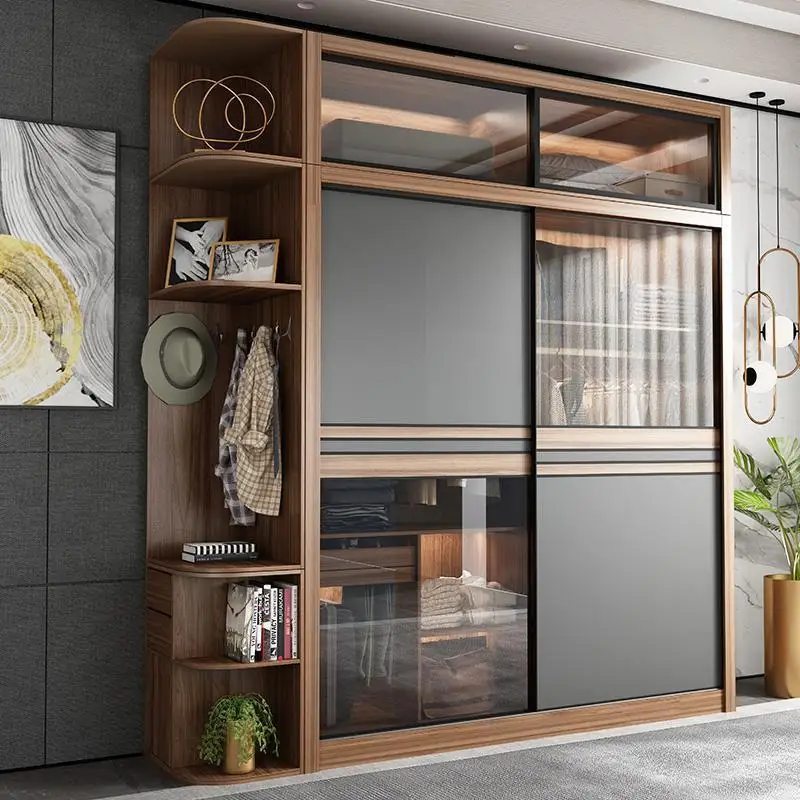 Nordic Wardrobe for Bedroom Easy to Clean Reliable Performance Reinforced Frame Easy to Use Stable Structure Non-Slip Feet