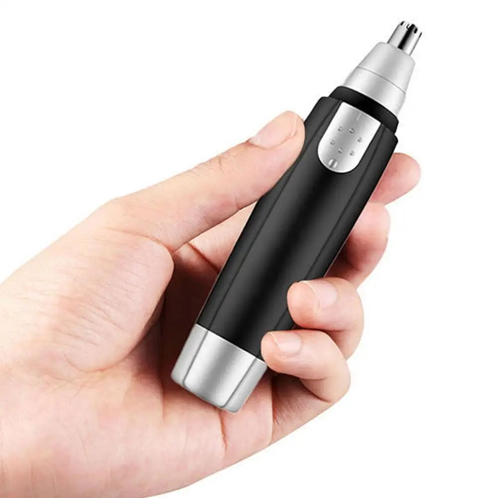 Black Electric Nose Hair Trimmer For Men And Women Available With Low Noise High Torque High Speed Motor Washable Nasal Hair