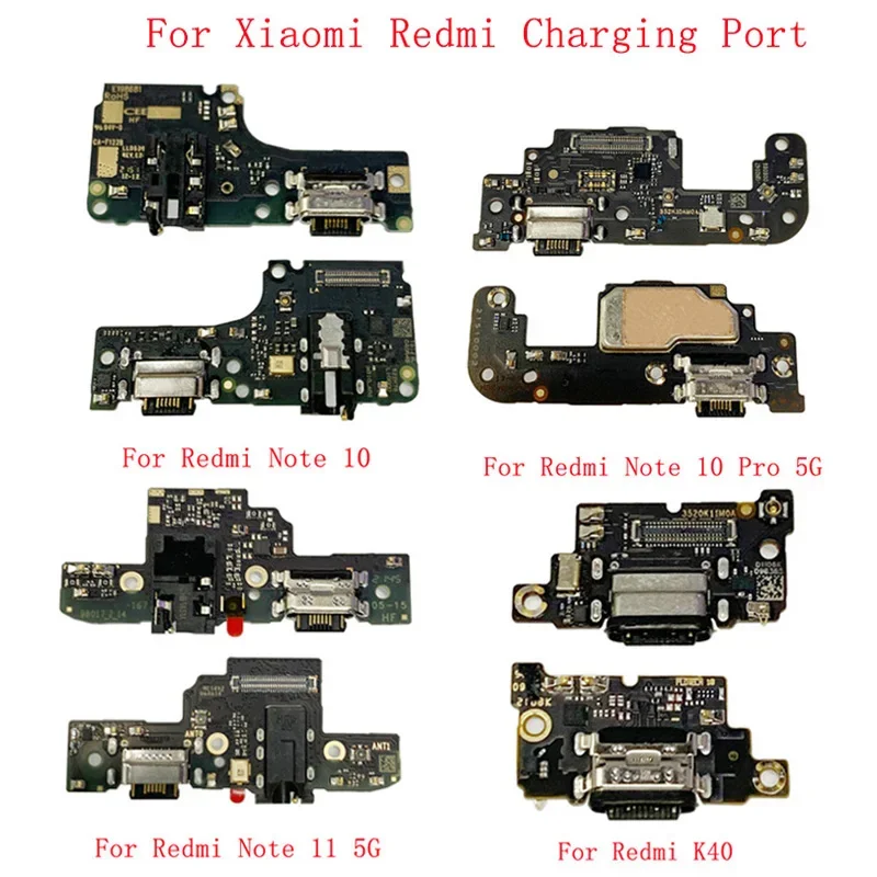 USB Charging Connector Port Board Flex Cable For Xiaomi 11 Lite  M4 Pro X3 GT Redmi Note 10 Pro 10S 5G K40 K40 Pro Repair Parts