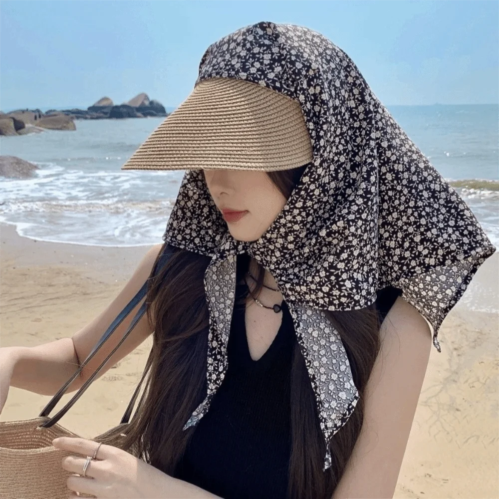 

Sweet Cool Korean Style Headscarf Baseball Hat Pentagram Star Print Strappy Scarf Hat Hair Scarf Y2k Strappy Bandana Hat Girl