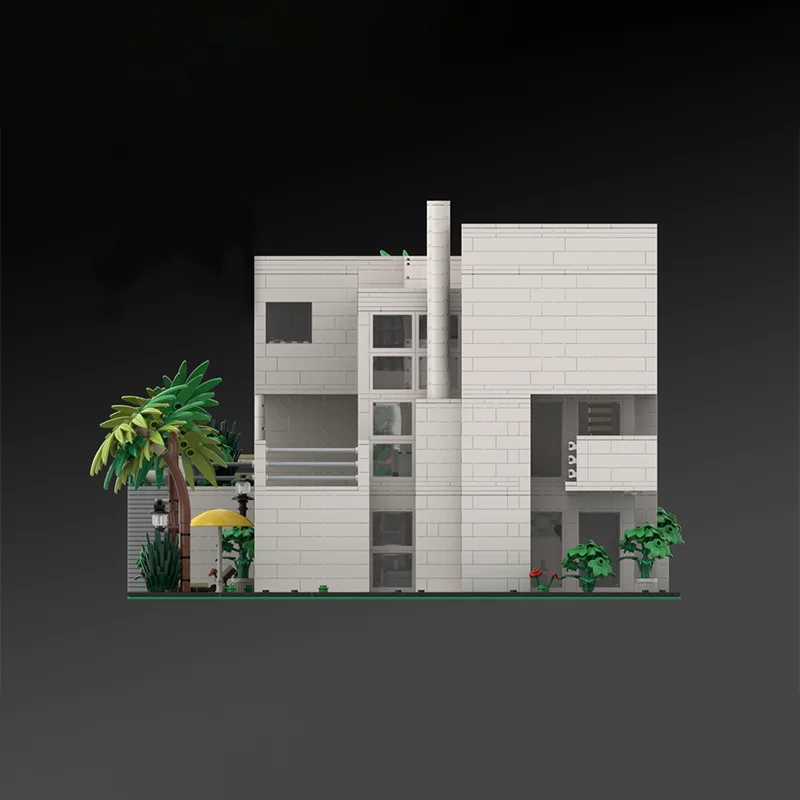 4066 قطعة MOC Giovannitti House ريتشارد ماير وحدات نموذج اللبنات هدايا عيد الميلاد لتقوم بها بنفسك فكرة إبداعية لعبة الطوب عيد ميلاد #2