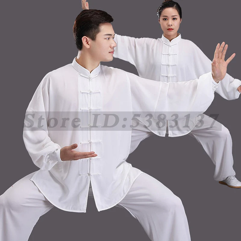 Long Sleeved Chinese Tai Chi Uniform Oversize Wushu Kung Fu Clothing Adults Martial Arts Wing Chun Suit Morning Exercise Costume