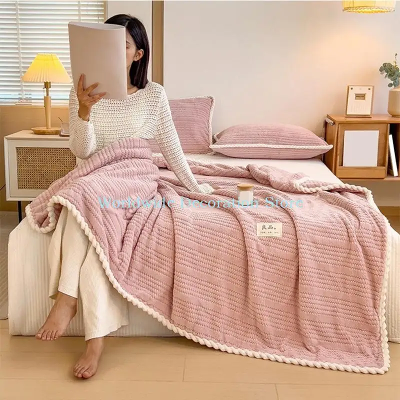 

Q39B мягкий плюшевый молоко бархатный жаккардовый одеяло теплое пушистое одеяло для дивана дивана дивана