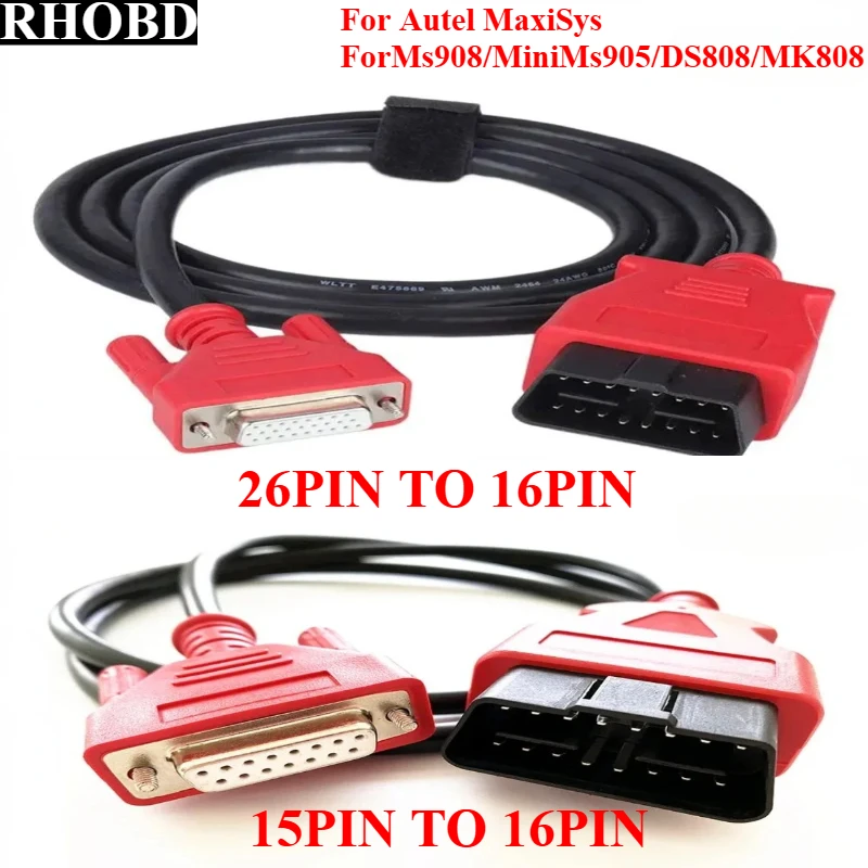 

НОВЫЙ лучший основной тестовый кабель для Autel MaxiSys MS908/MS906 Maxicom MK908P/MK808/MaxiCheck MX808/ Maxidas DS808 OBD OBD2 15/26pin