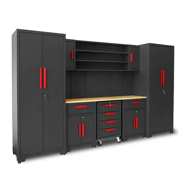 Modular Workshop Metal Heavy Duty Steel Garage Tool Cabinets Storage System