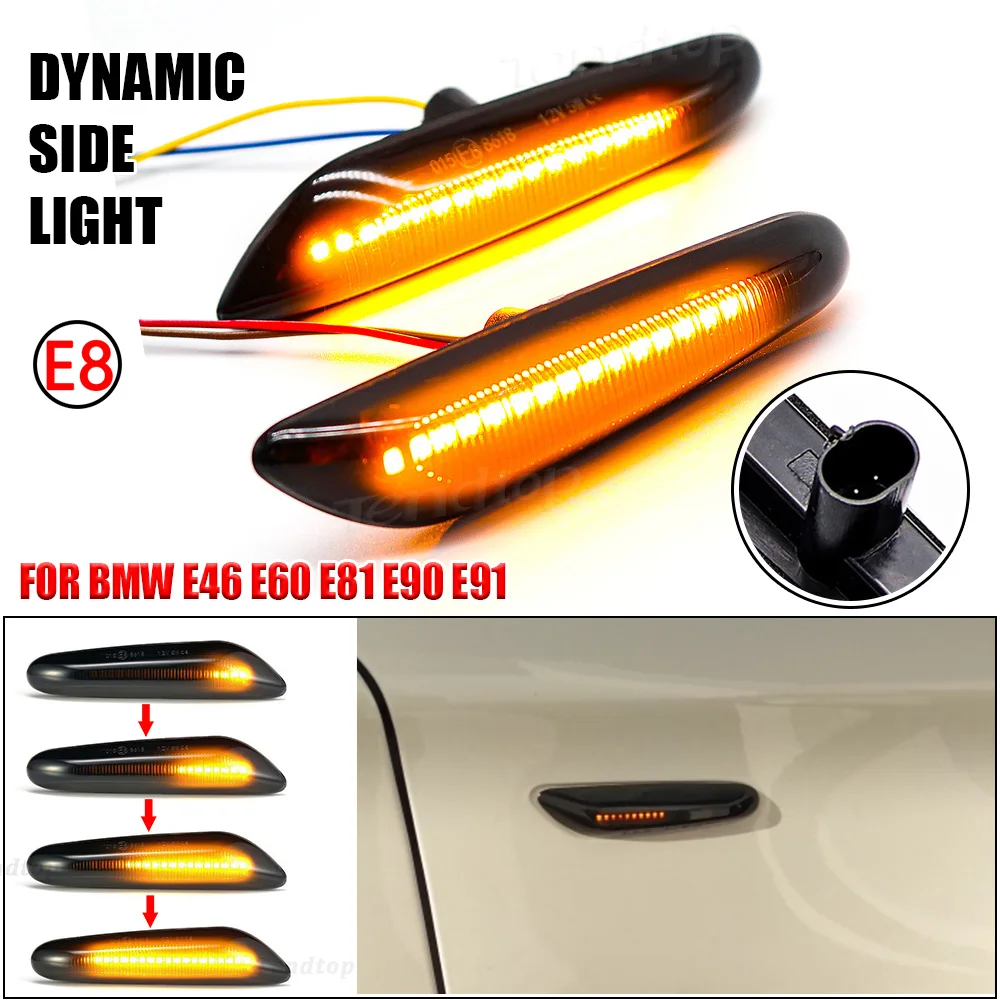 Side Marker Intermittent Mirror Indicator Sequential Light For BMW E90 E91 E92 E93 E60 E87 E82 E61 E46 E87 Dynamic Turn Signal