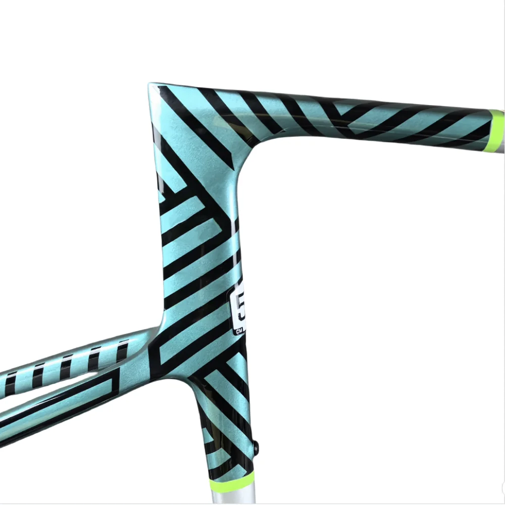 

EVO Carbon Road Bike Frame Di2/Mechanical Compatible Lightweight Racing Bicycle Frameset Full Internal Routing EU DPD Green