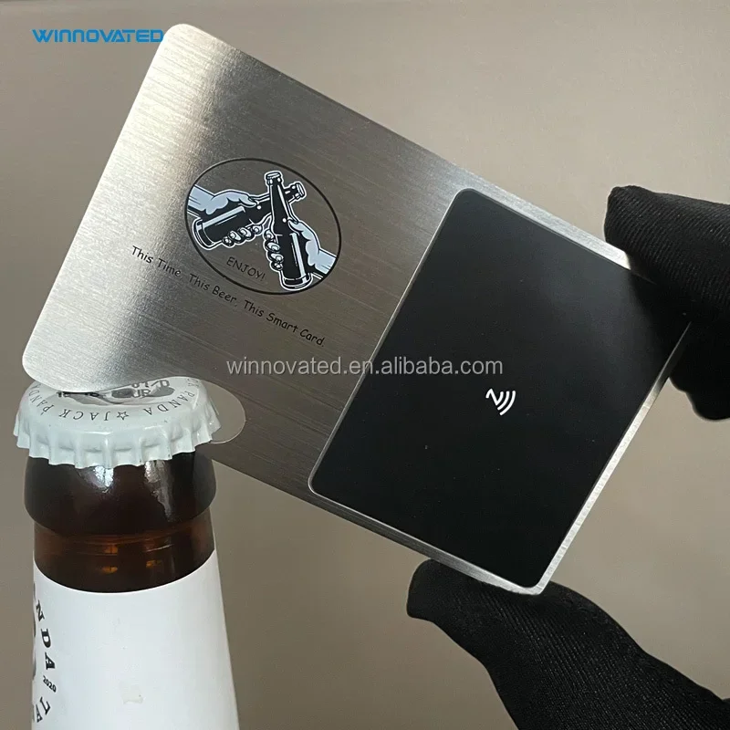 Contactless ID IC Smart RFID Chip NFC Metal Business Card