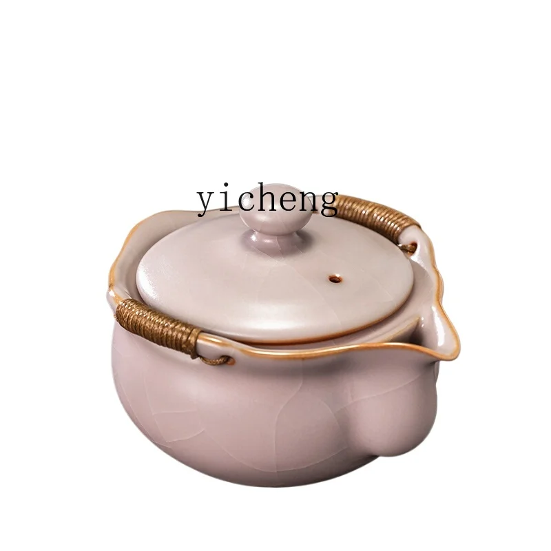 Zf gift teapot cover bowl bubble kung fu tea anti-scalding cicada wing pattern porcelain