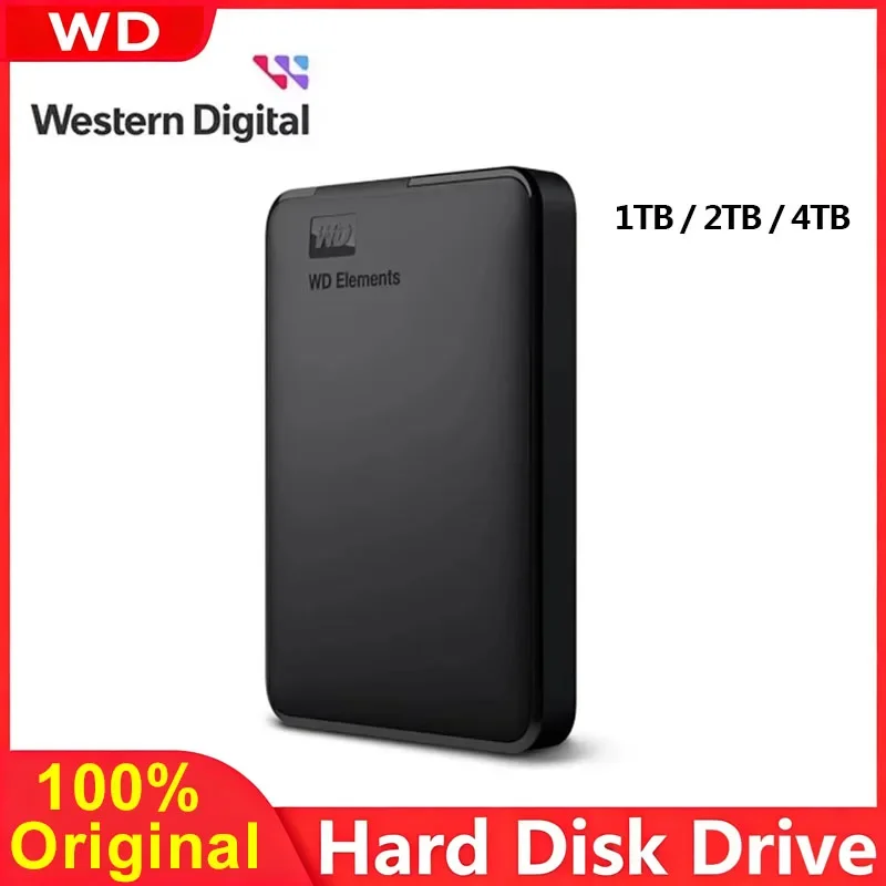Western Digital WD Elements 5TB 4TB 2TB 1TB 2.5" Portable Hard Drive HDD USB3.0 External Hard Disk For Desktop PC Laptop