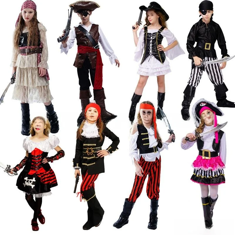 Halloween-Rollenspiel-Piratenkostüm für Kinder, Par-Kleidung, Cosplay-Piraten-Outfit für Kinder, traditionelles chinesisches Bühnenkostüm