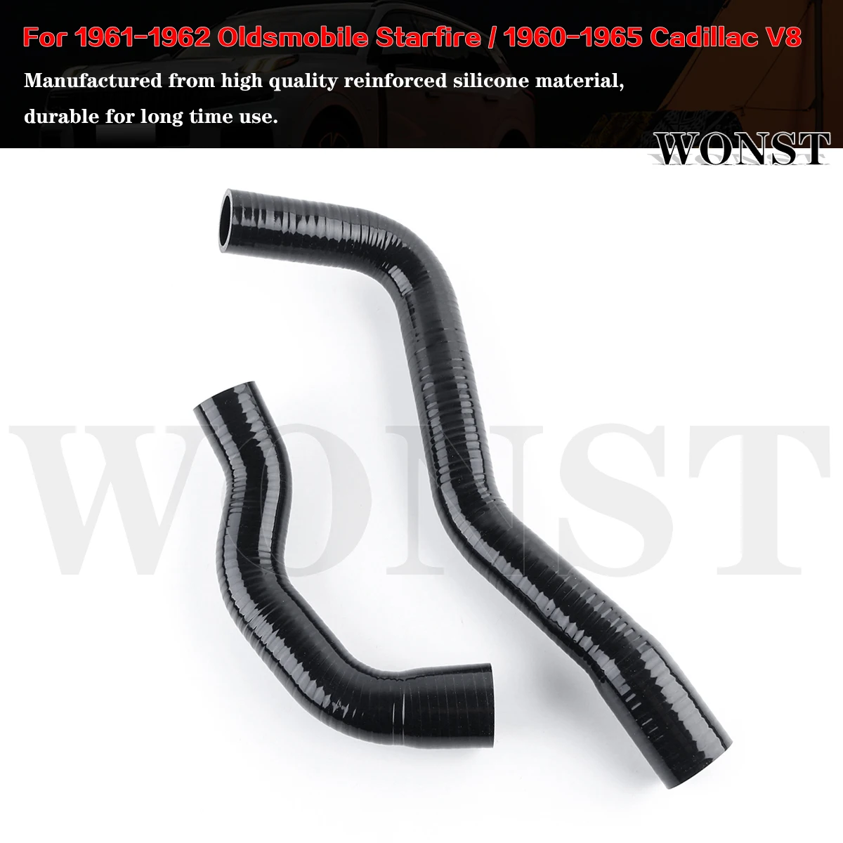 

Silicone Radiator Coolant Hose Kit For 1961-1962 Oldsmobile Starfire / 1960-1965 Cadillac V8