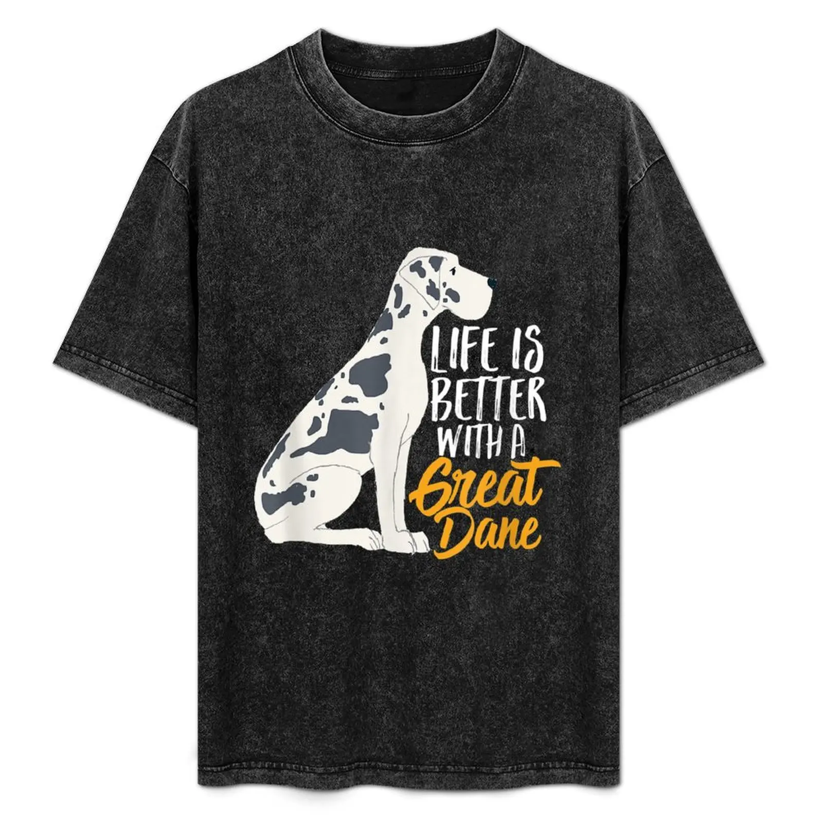 

Funny Great Dane Dog T-Shirt Stylish Print Short Sleeve Tee