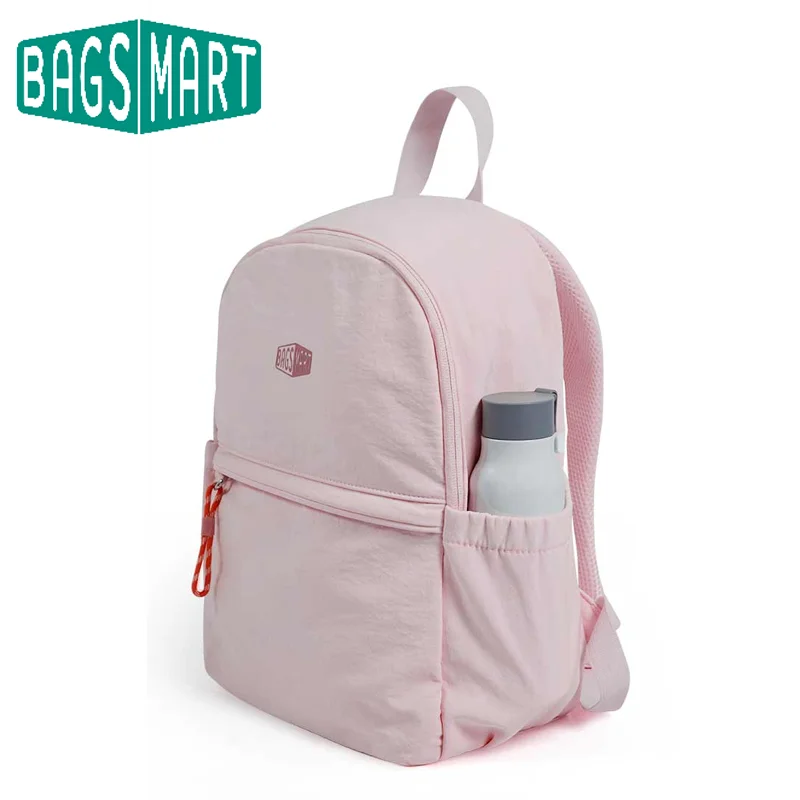 

BAGSMRT школьный рюкзак, однотонный модный женский рюкзак, школьная сумка для ноутбука, дорожная ручная кладь для отдыха