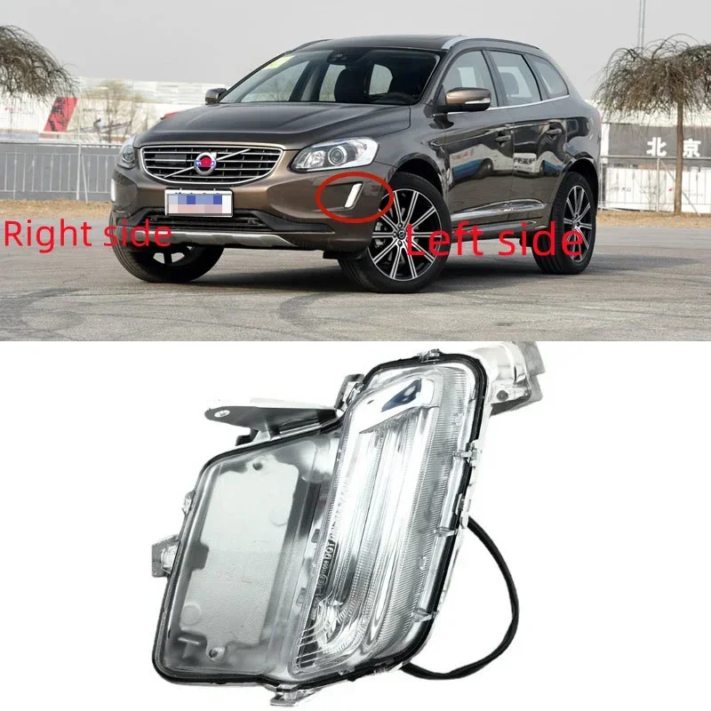 

For Volvo XC60 2014 2015 16 2017 LED front bumper lamp daytime running light bumper small light front fog light Car Accessories