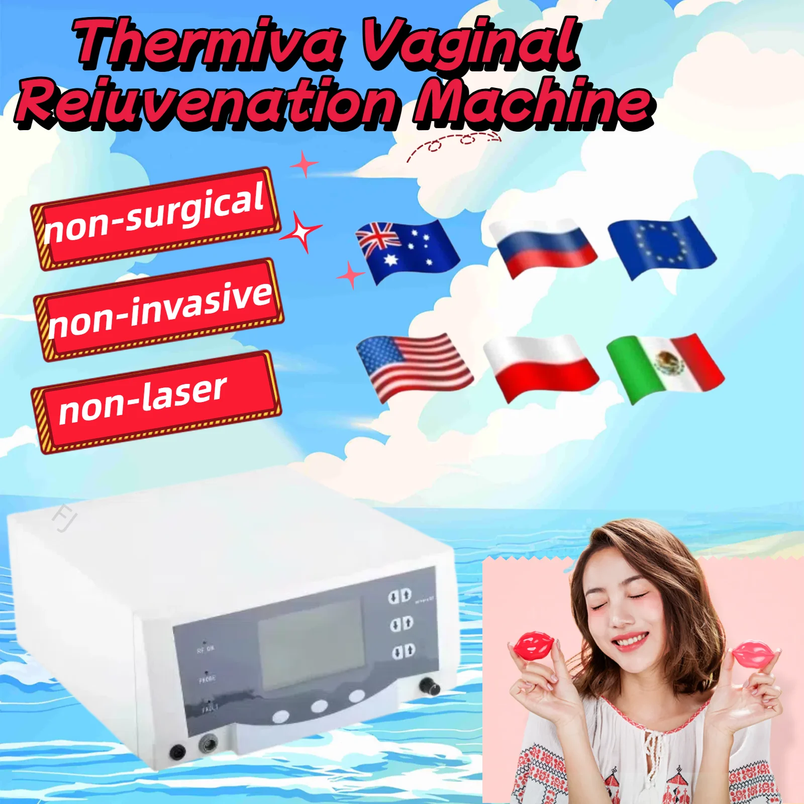 

2025 Thermiva Fractional RF Machine For Private Skin Lift Rejuvenation Private Care Tightening Repair Fraction Rf Machine