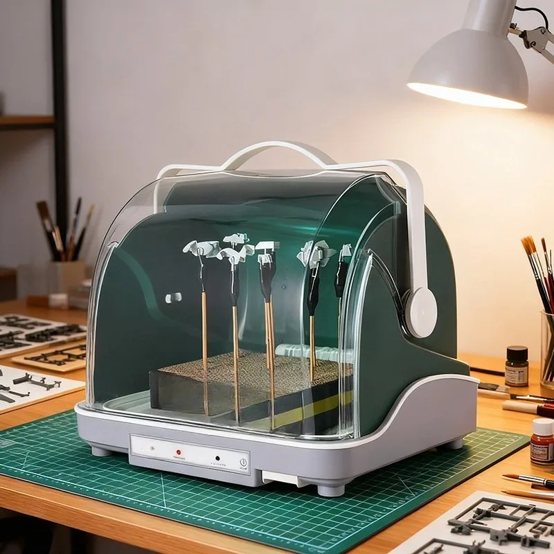 Model paint drying box, paint spraying small dryer, figure coloring ornament, dust-proof baking box