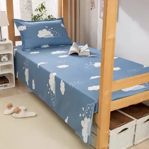 120x210cm Domestic textile sheet Modern Polyester Cotton Cotton Single Bed Queen King King Size 10 Main Sales King Bed Bed - №2