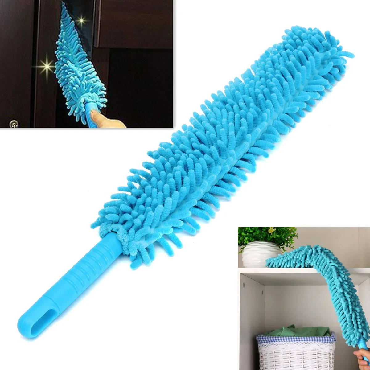 Car Duster Car Interior Cleaning Supplies Microfiber Duster Removes Brush Double-Sided Variety Chenille Duster