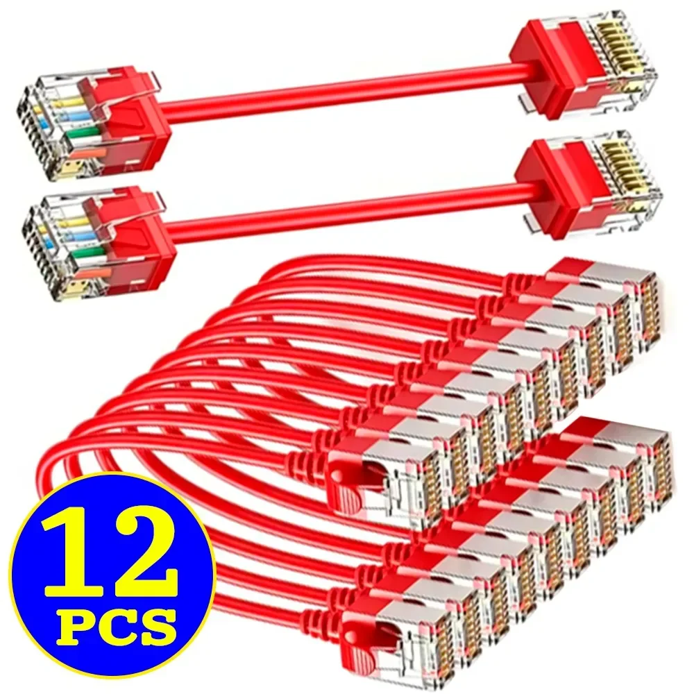 0.3M 0.2M 0.1M Ethernet Cable Cat 6A/Cat6 RJ45 Patch Cord Short Cat6a Patch Cable Internet Modem Router High Speed Network Cord