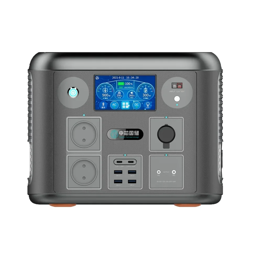 1500Wh Portable Power Stations Touch LCD Screen Lithium Battery Backup Generator Outdoor Home Power Station for RV Travel