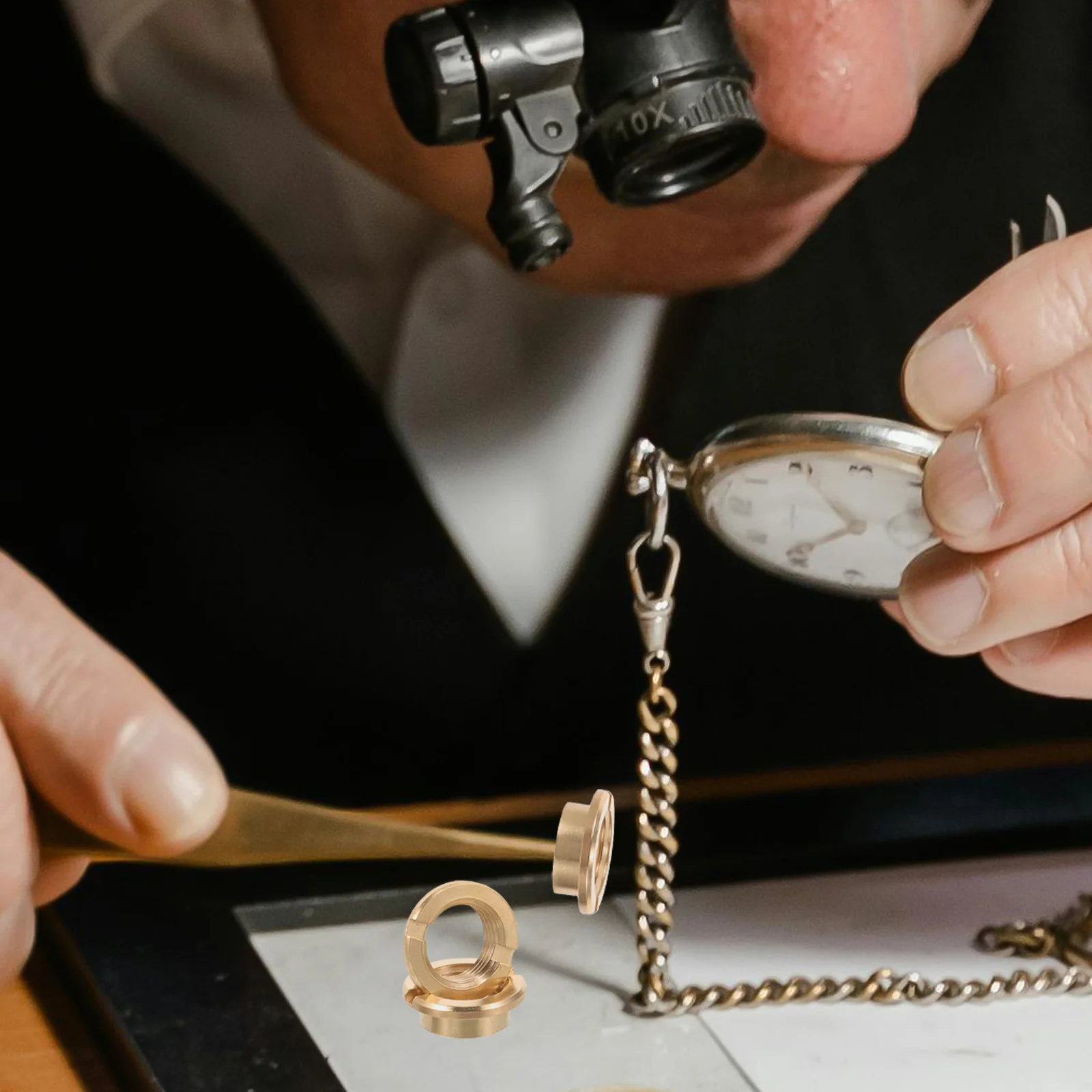 

10pcs Quartz Nut 4mm Round Head Golden Silent Operation DIY Clock Craft Frameless Wall Hanging Movement Nuts Replacement Parts