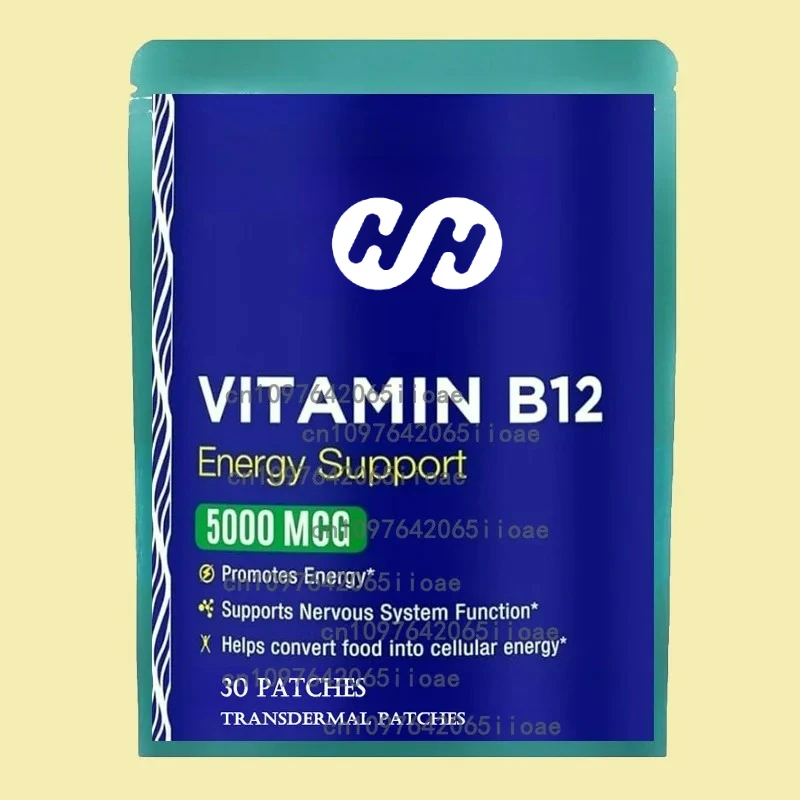 

30 Patches Vitamin B12 Transdermal Patches - Upplement for Energy, Metabolism and Nervous System Health Support