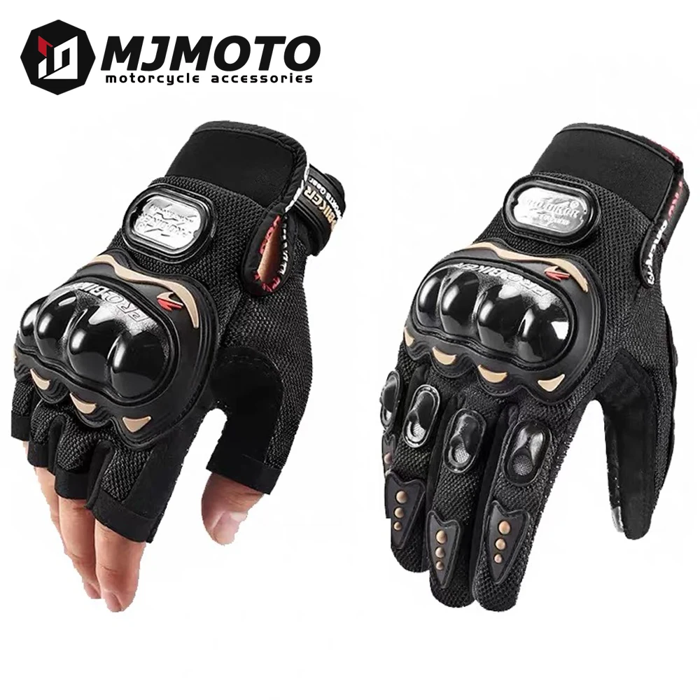 

Мужские классические черные дышащие мотоциклетные перчатки, летние гоночные перчатки с закрытыми пальцами для занятий спортом на открытом воздухе, для езды на велосипеде, против падения