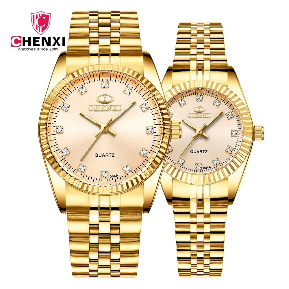 

CHENXI Watch Men Gold Watches Waterproof Quartz Full Steel Wristwatches Women Men Luxury Lovers Watches Relogio Masculino 2023