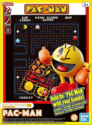 Bandai In Stock ENTRY GRADE EG PAC MAN Assembly model In Stock Original Figure Genuine Anime Collectible Boxed Model Dolls