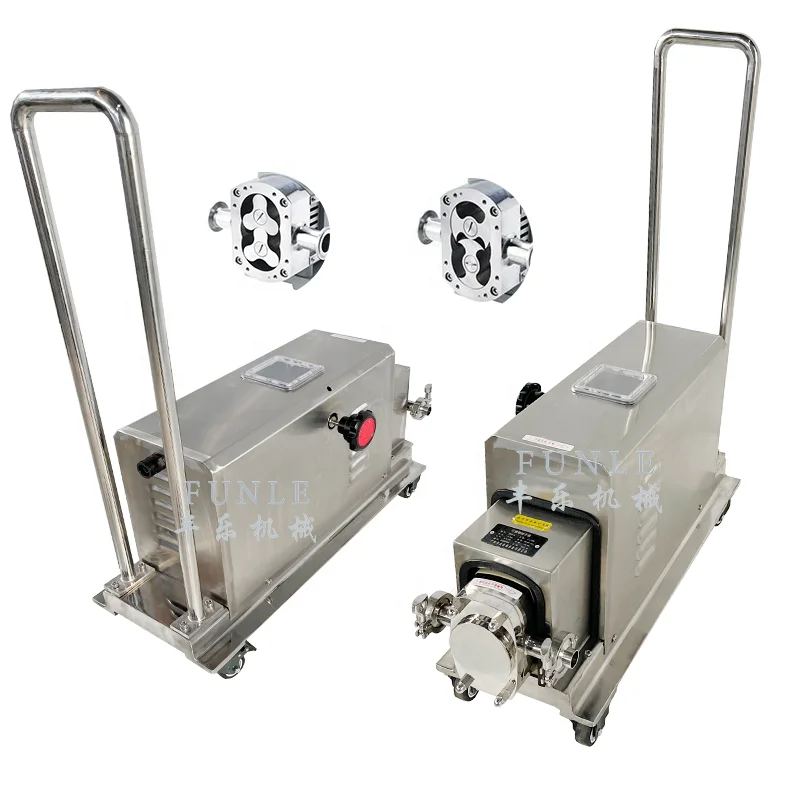 Stainless Steel Sanitary Rotary Lobe Pump Food Grade High Viscosity Tomato Sauce Lobe Rotor Pump