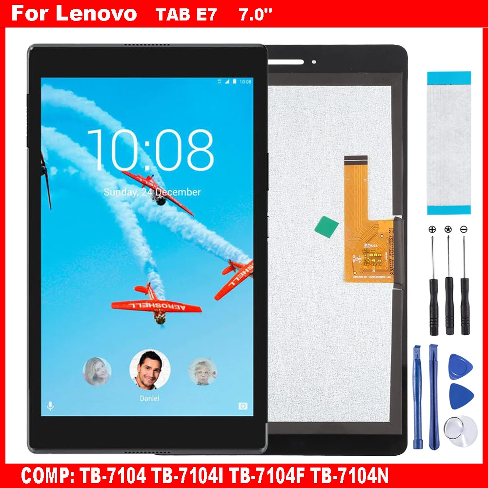 

AAA For Lenovo TAB E7 TB-7104 TB-7104I TB-7104F TB-7104N 7104N 7104F 7" LCD Display Touch Screen Digitizer Glass Assembly