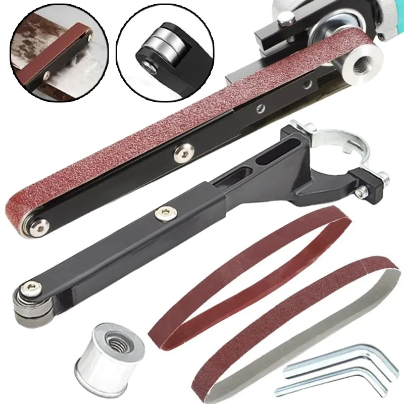 

Angle Grinder To Belt Sander Converter M10/M14 Angle Grinder for 100/115/125 Wood/Metal Edge Polishing Tool Sanding Belt Adapter