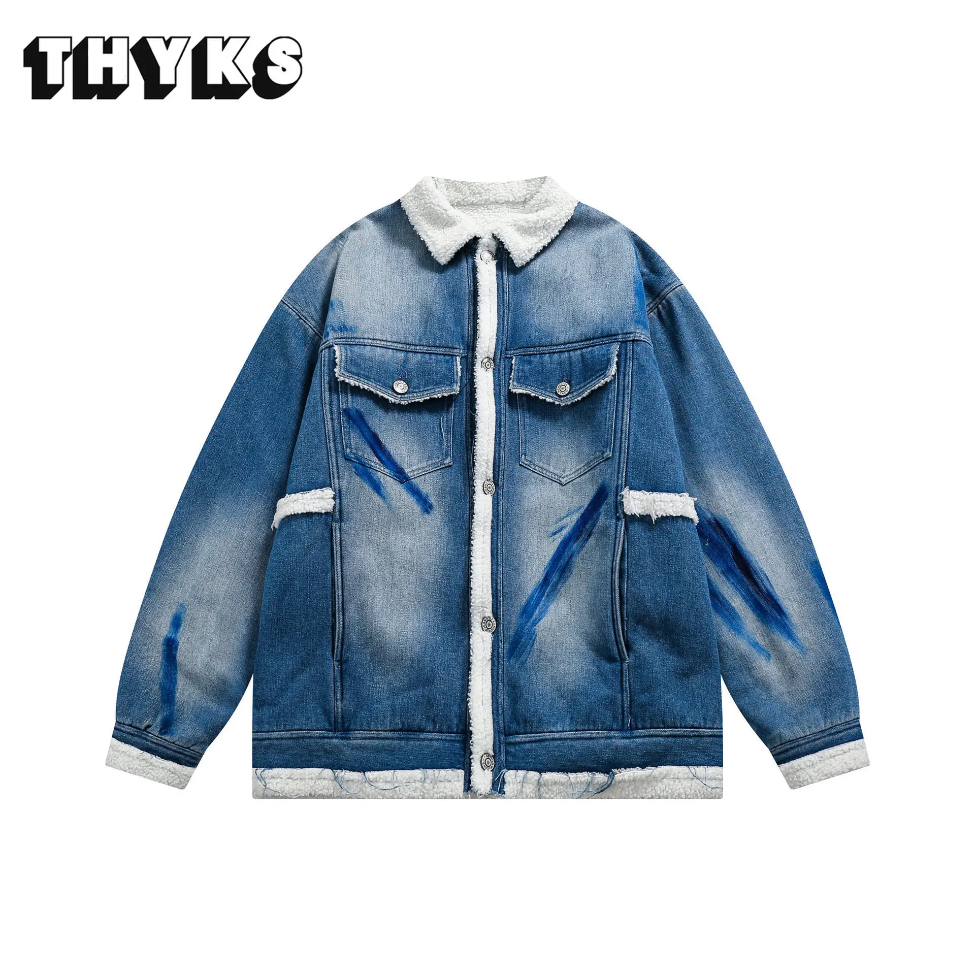 Winter Denim Jackets Men Hip-hop Streetwear Thicken Cotton Classic Jeans Coats Male Fashion Brand Clothes Couples Jacket Unisex