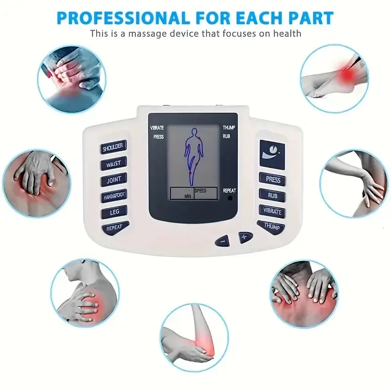 Electric Muscle Stimulator Rechargeable Neck Massager EMS Low Frequency Physiotherapy Pulse Massager Full Body Muscle Relaxation