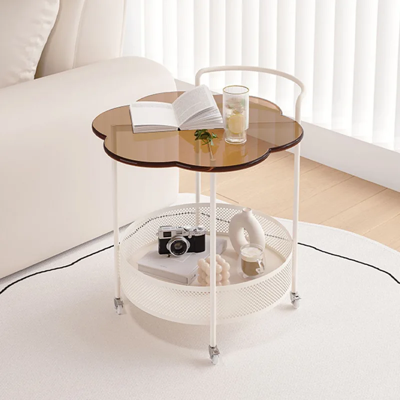 Couch side several household living room premium light luxury small table balcony creative flower trolley bedroom bedside table