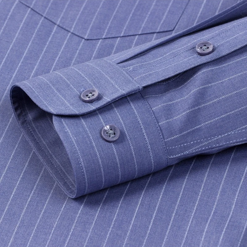 8XL Quality Long Sleeve Man Shirt Plus Size Big and Tall Anti-wrinkle Business Fashion Classic Plaid Shirts Men Long Sleeve 7XL