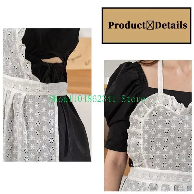 5asd Sweet Cooking Kitchen Aprons for Women Girls Chefs Aprons Retro Ruffle Apron