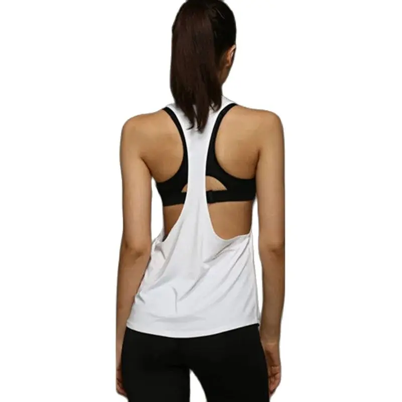 Gilet da Yoga traspirante per donna camicia da ginnastica Fitness senza maniche con canotta leggera dal Design scavato