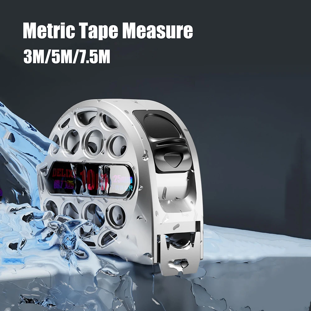 

3M/5M/7.5M Metric Tape Measure Stainless Steel Anti-corrosion Retractable Metric Ruler Hollow Design Woodworking Measuring Tools