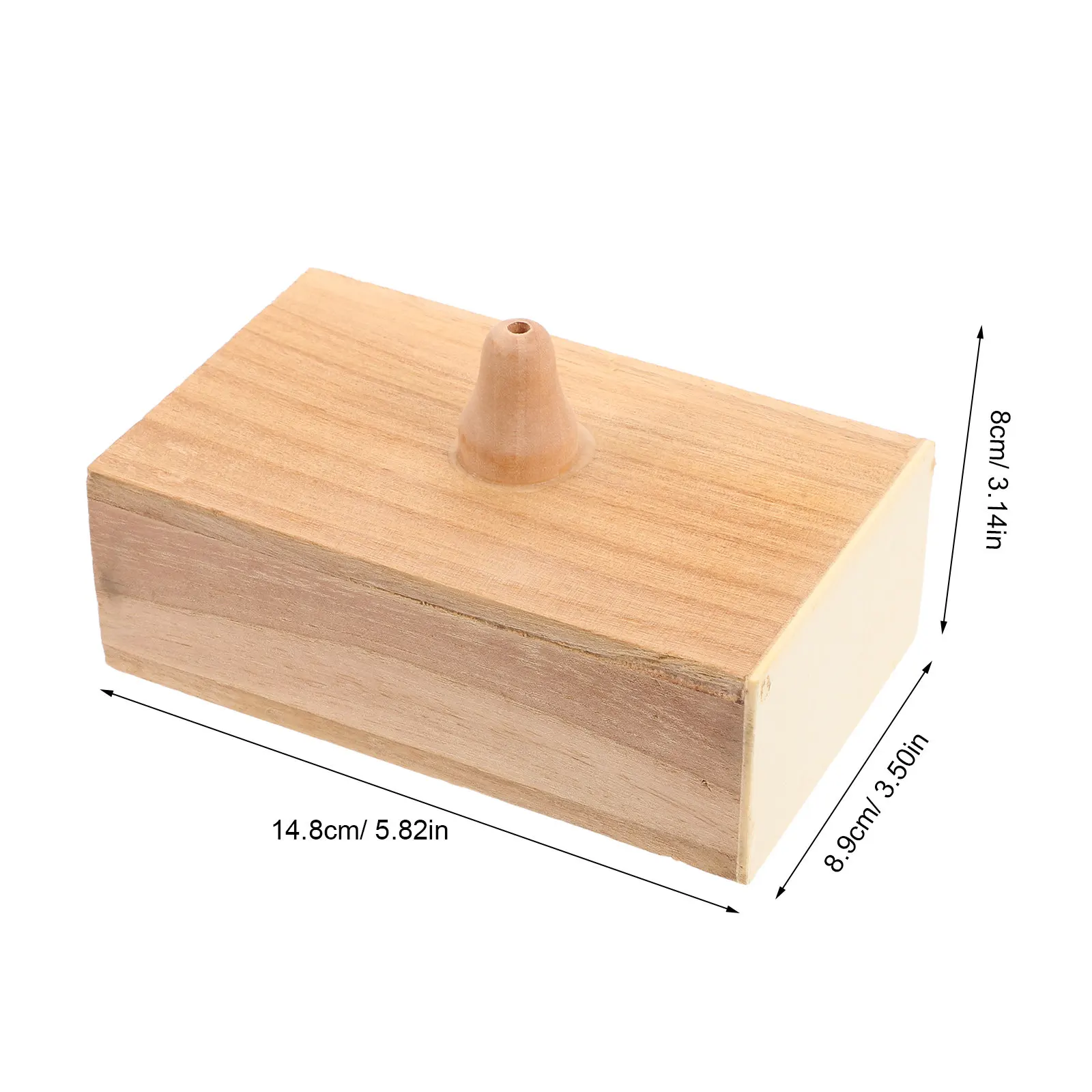 Sound Resonator Box for Tuning Fork Light Yellow 5.8x3.5x3.2in Wooden Resonance Box for Meditation Healing Classroom Sound