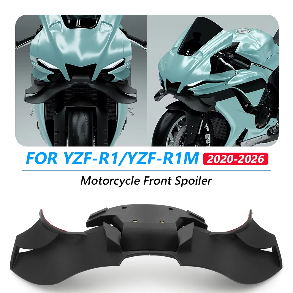 For Yamaha YZF-R1 YZFR1 YZF R1 R1M 2020-2026 2025 2024 Motorcycle Aero Front Spoiler Winglet Fairing Downforce Fixed Wind Wing