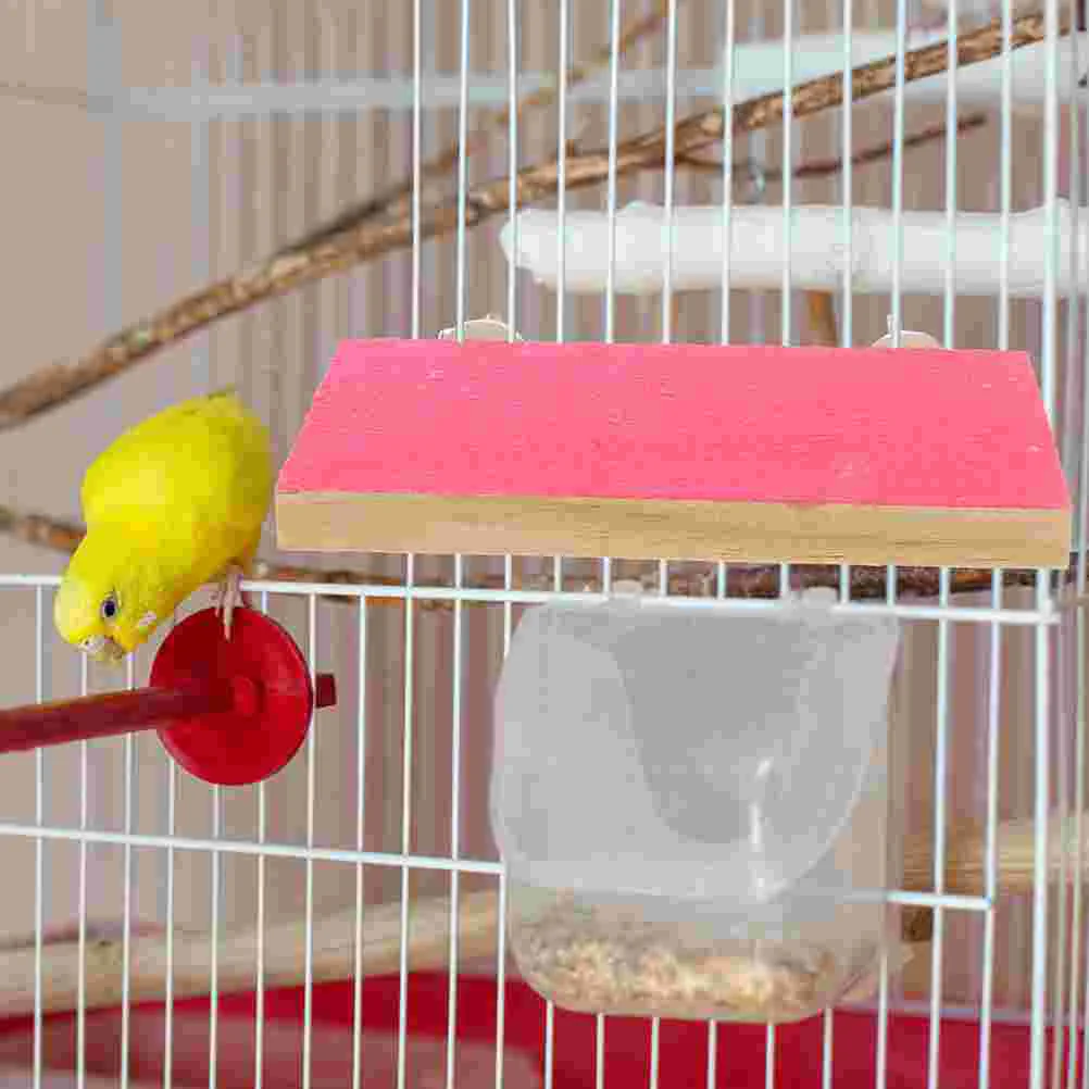 Birdcage Pet Rest Station Cockatiel Playground Wooden Acrylic Accessories Parrot Toys Chewing Perch Platform Exercise