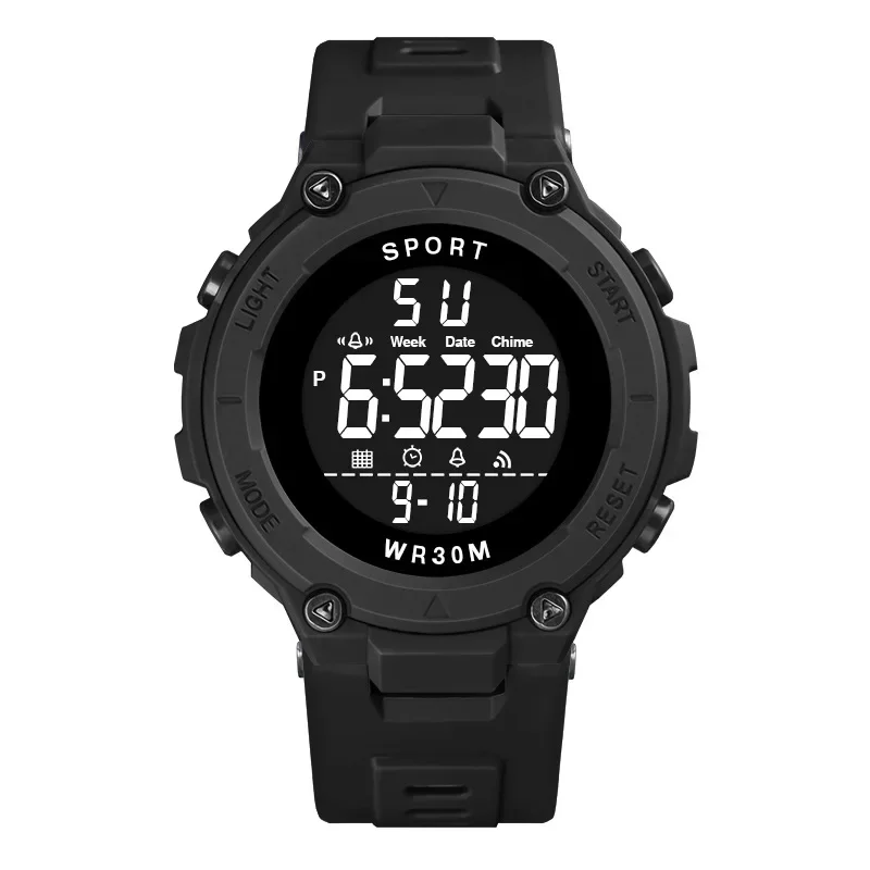 Reloj deportivo Digital YIKAZE para hombre, relojes deportivos luminosos resistentes al agua para hombre, reloj despertador, relojes electrónicos