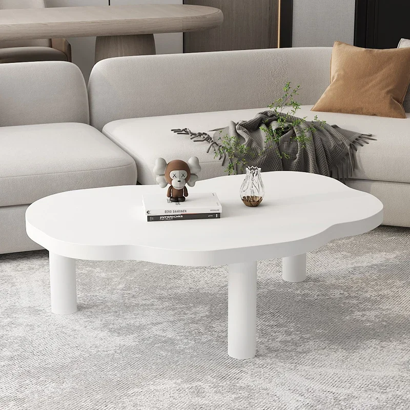 Nordic solid wood coffee table table small apartment simple modern home living room special-shaped cloud coffee table