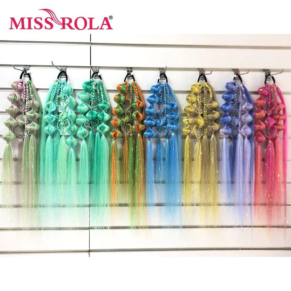Miss Rola Bubbles Jumbo Braid Synthetic Kanekalon Hair Tinsel Wire Extension With Heart Shape Bubbles Braid 28 inch 55g