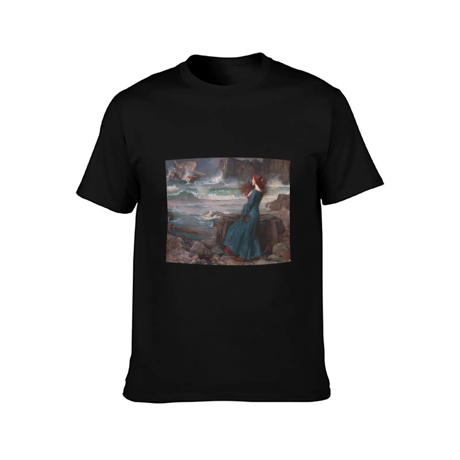 Miranda- the tempest T-Shirt, Summer Casual Cotton Tee, Oversized Streetwear Tops, Vintage Graphic Print, Loose Fit Short Sleeve