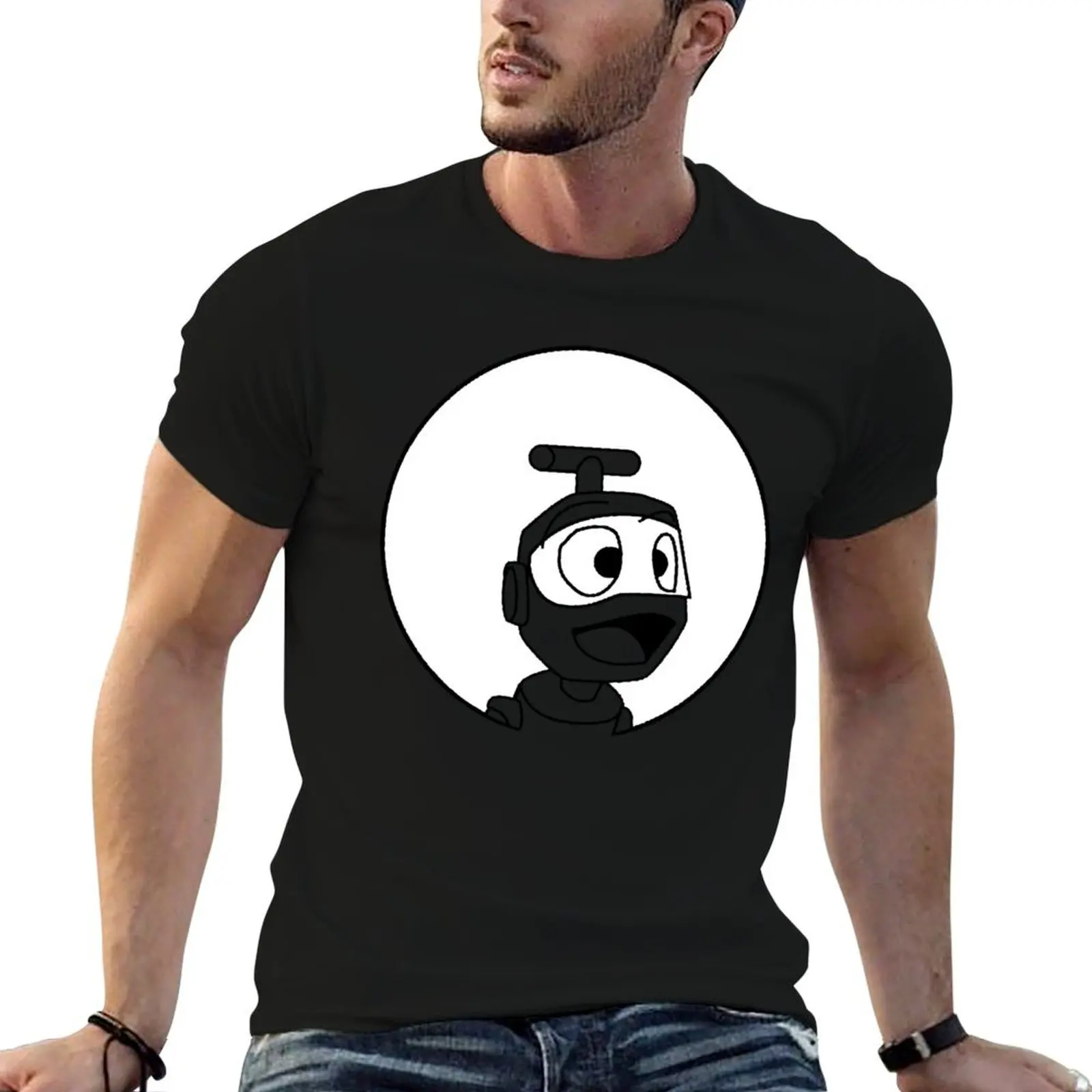 80s little robot T-Shirt Summer Casual Loose T-Shirt