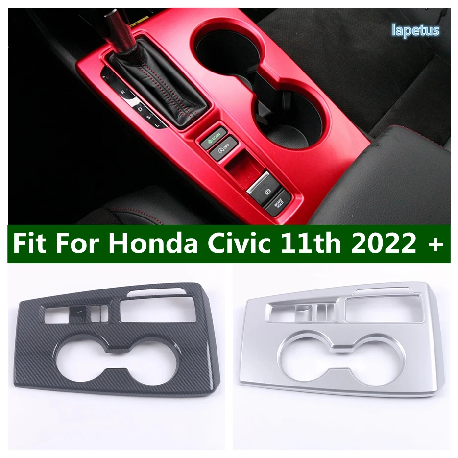 

Gear Shift Box Water Cup Bottle Holder Decoration Panel Cover Trim Fit For Honda Civic 11th 2022 2023 2024 Car Accessories